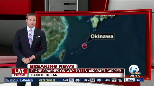 US Navy says aircraft with 11 aboard crashed into Pacific