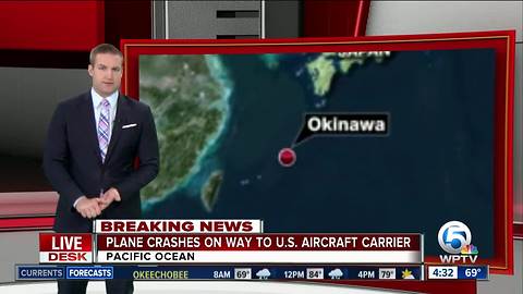 US Navy says aircraft with 11 aboard crashed into Pacific