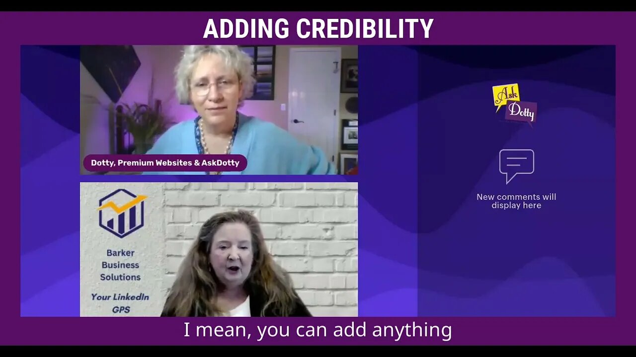 Adding Credibility