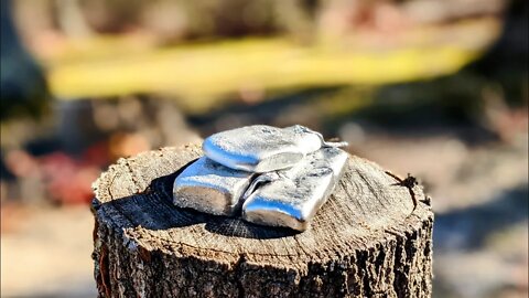 Melting aluminum pull tabs into nice little ingots (Cast Master Elite GG3000)