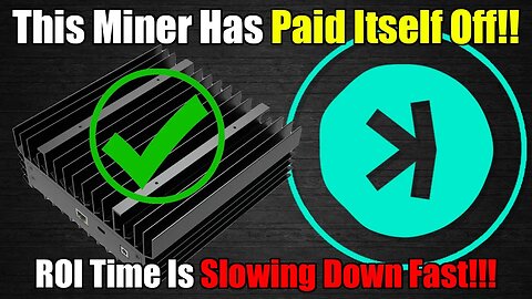 The IceRiver KS0 Has Hit ROI !!! But Mining 50% Less Now