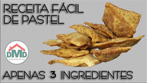 Como Fazer Massa de Pastel com Apenas 3 Ingredientes + Recheio de Carne / How to Make Pastel Dough with Only 3 Ingredients + Meat Stuffing
