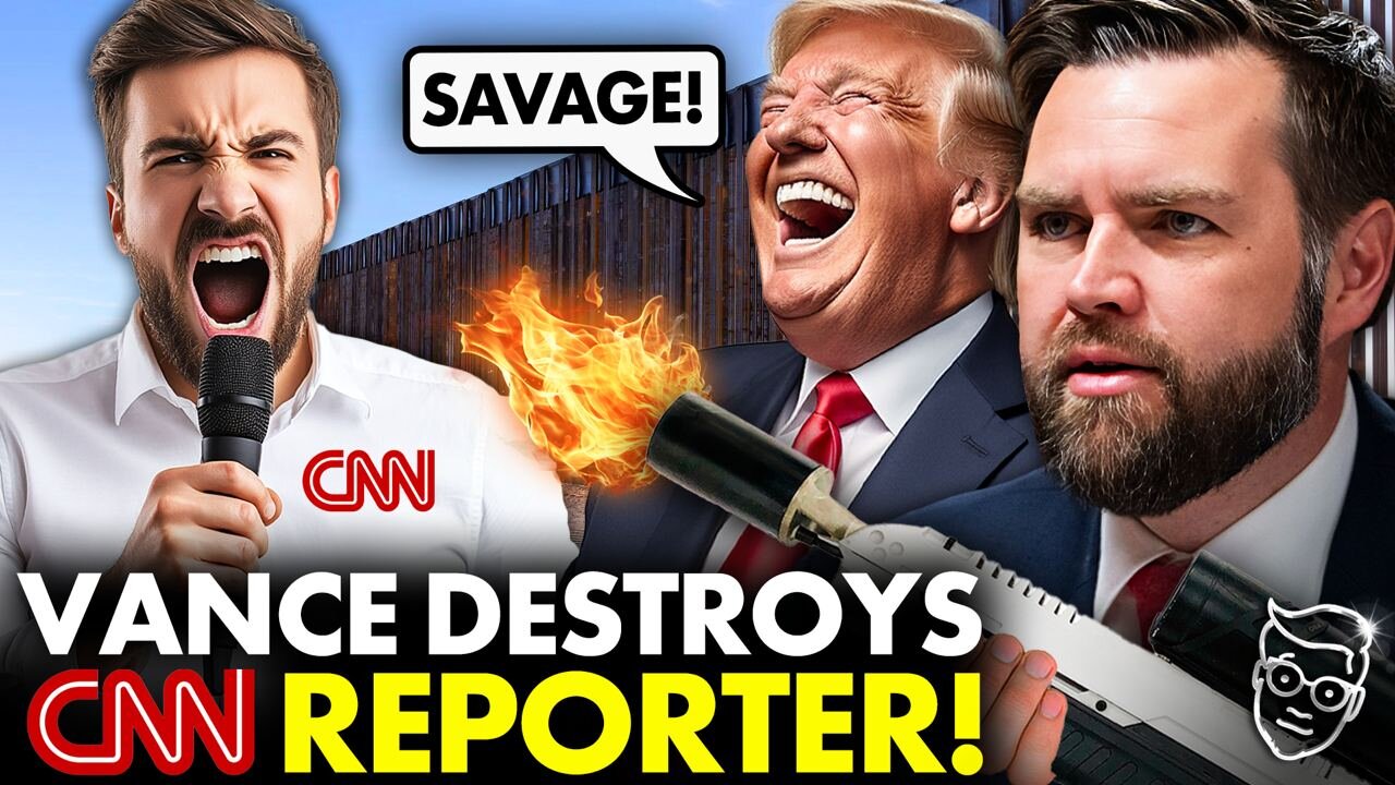 JD Vance DEPORTS CNN Reporter LIVE At The Border Wall For INSANE Question: ‘You Are Fake News’ 🤣