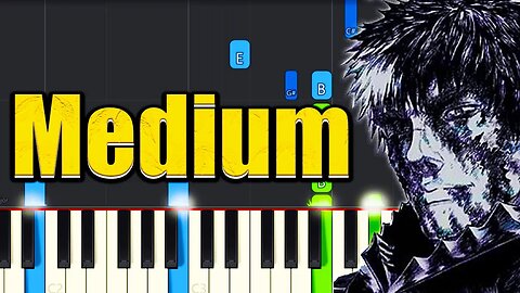 Berserk Guts Theme - Medium Piano Tutorial + Music Sheets
