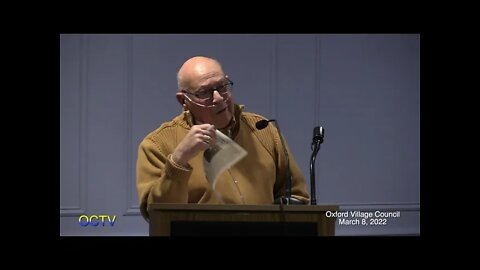 Oxford Village Council: March 8, 2022