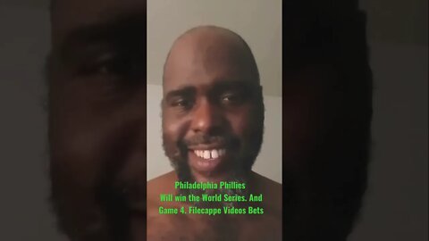 Filecappe Videos Bet predicts the Philadelphia Phillies to win the World Series. Game 4 today..