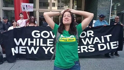 Rally mourning @GovKathyHochul Inaction on the Overdose Crisis Infront of Hochul NYC office 7/11/23