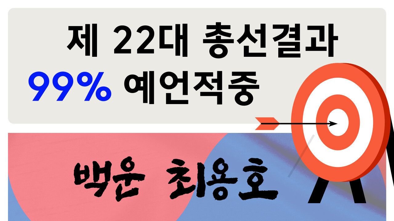 제22대 총선 결과 99% 예언 적중!!