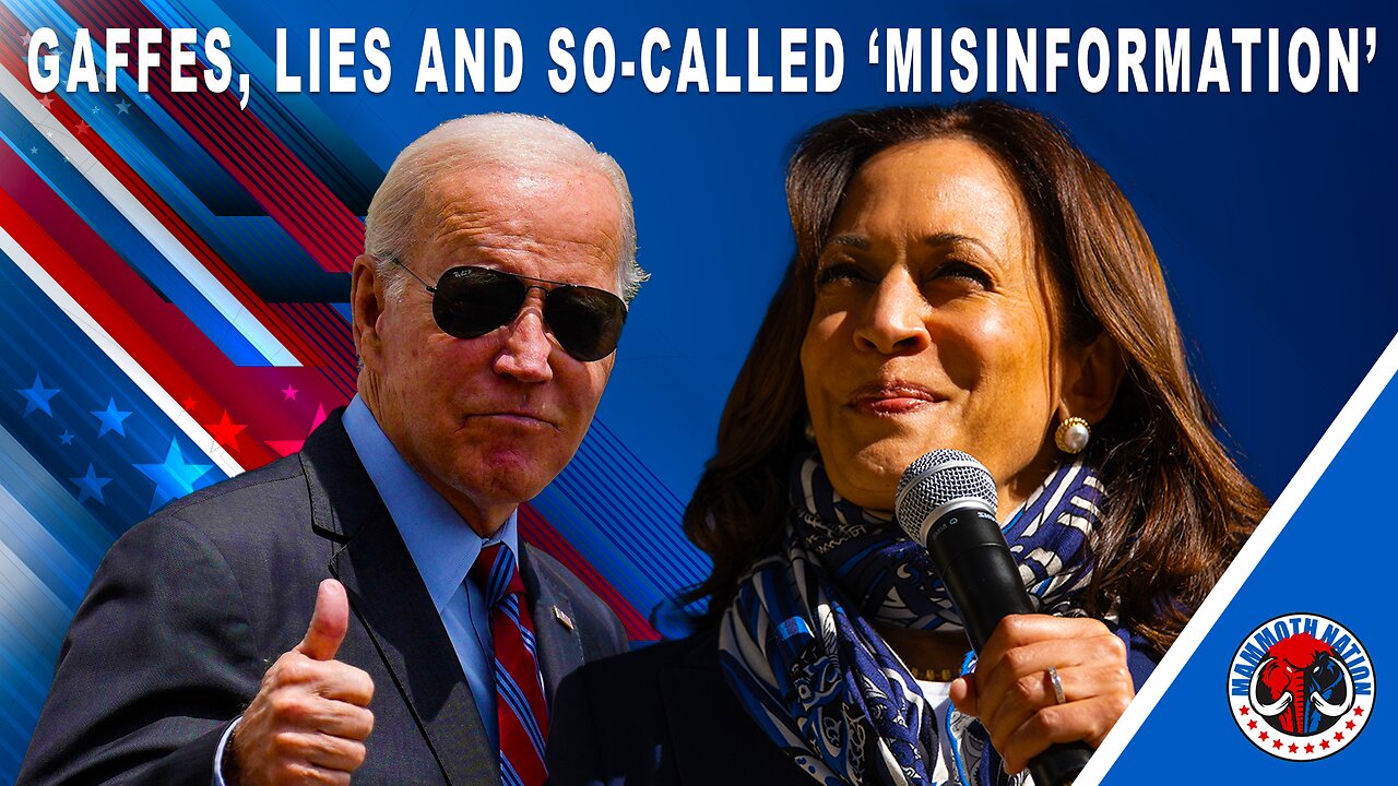 Biden Delivers Another Gaffe and Kamala Harris Blames 'Misinformation' For Hurting Her Campaign