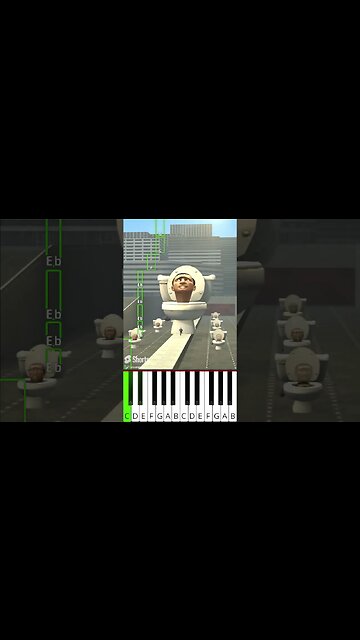 skibidi toilet episode 3 (DaFuq!?Boom!) - Octave Piano Tutorial