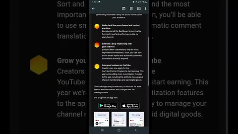 Youtube Studio APP New Features (eMail) Dark Meta Daily Youtubery ✨️