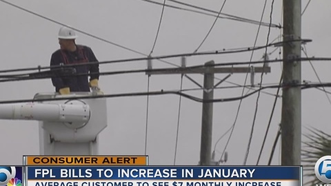 FPL bills to increase in January