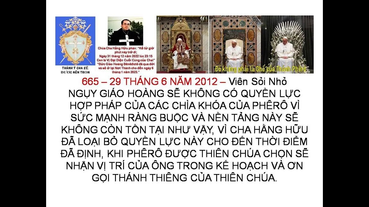 Những Điểm Tương Đồng Chính của các TĐ của Viên Sỏi Nhỏ (Phêrô II) và của Maria Divine Mercy. (P4)