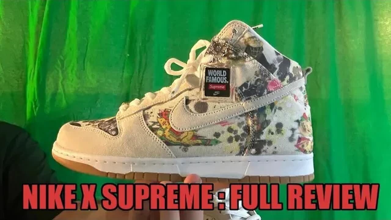 Nike SB Dunk High Supreme X Rammellzee : Full Review , #supreme , #nikesb