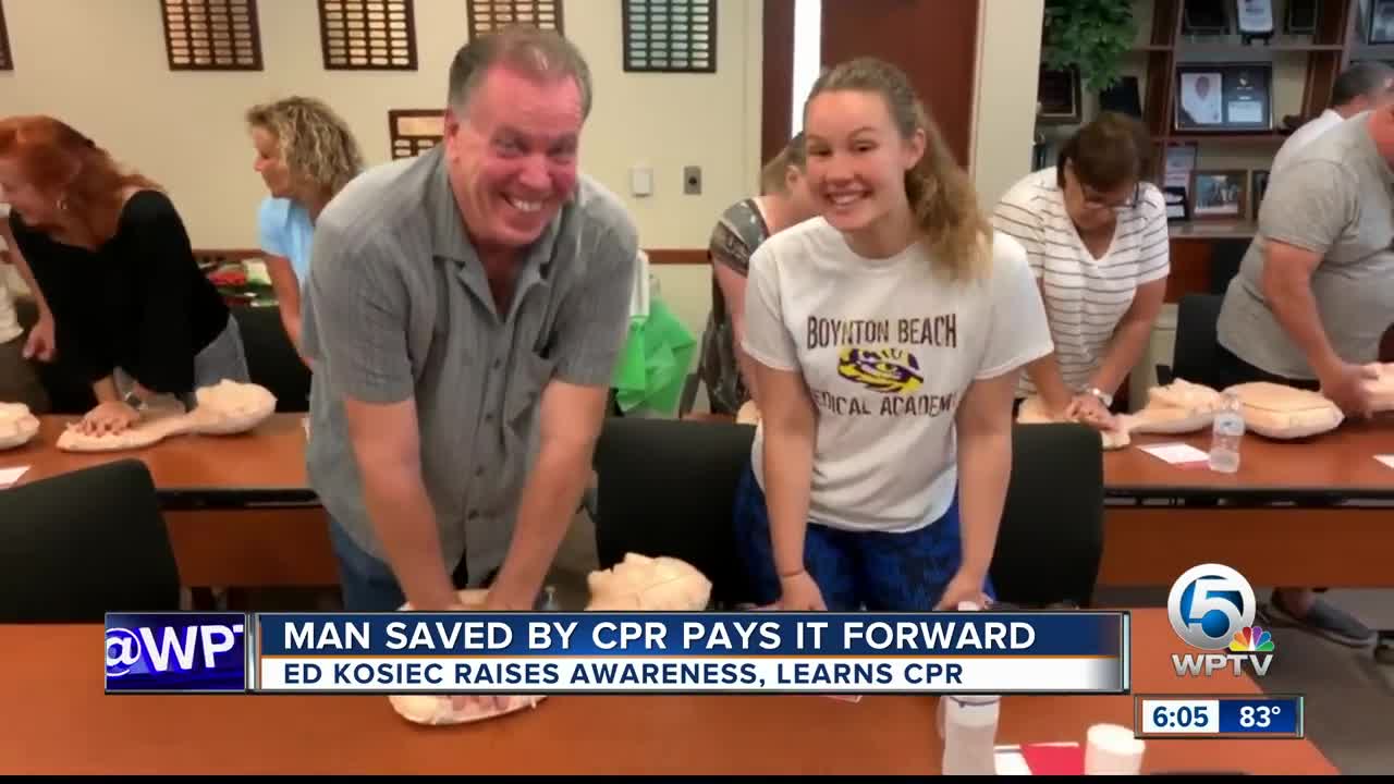 Boynton Beach man saved by CPR learns CPR