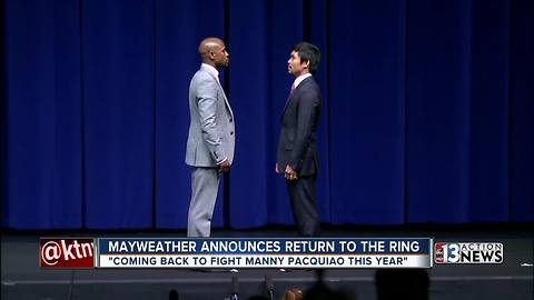 Mayweather announces fight with Pacquiao