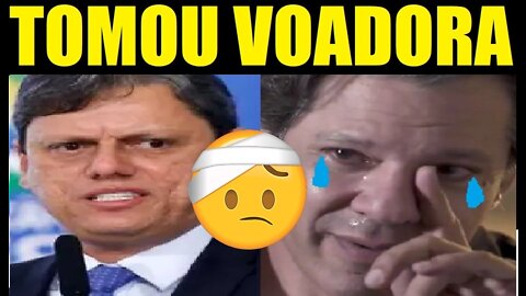 HADDAD O POSTE ATROPELADO PELO TRATOR DE TARCISIO DO ASFALTO