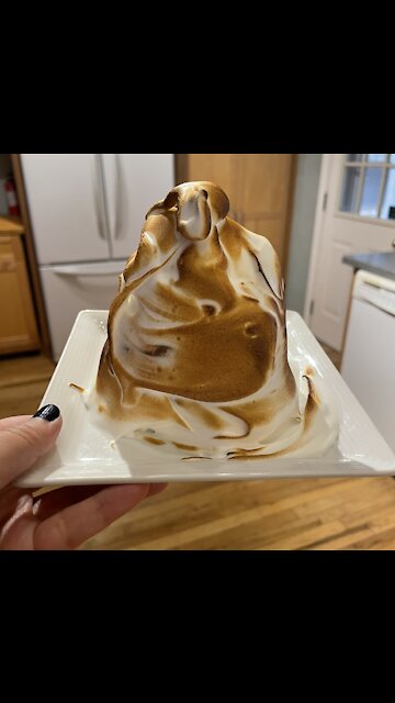 Making a Mini Baked Alaska for My Hubby’s Birthday!