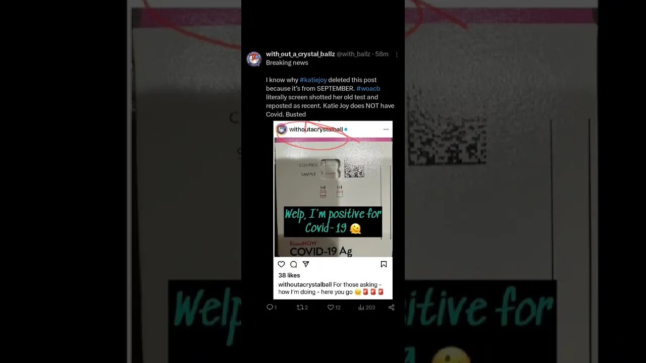 Busted! KJ does not have covid!.🤣 #woacb #katiejoy #withoutacrystalball