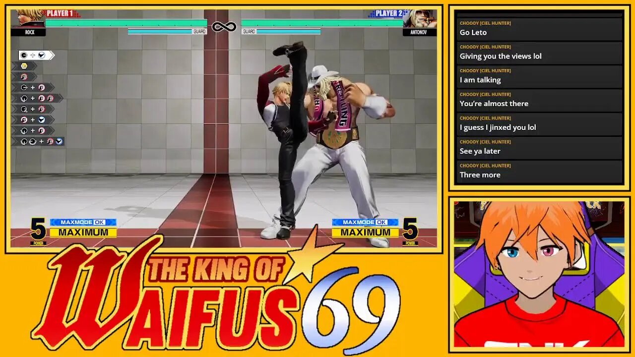 KOF XV continuing to play trial missions and dieing in rank again while talking to chat