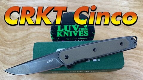 CRKT Cinco / includes disassembly / Richard Rogers design Gent carry D2 blade !