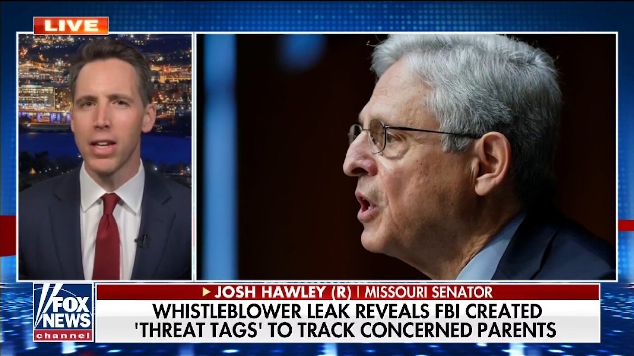 Sen Hawley: AG Garland Must Come Back After Claims He Lied About FBI Targeting Parents