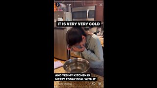 AOC Dunks Her Face In Ice Water On Instagram