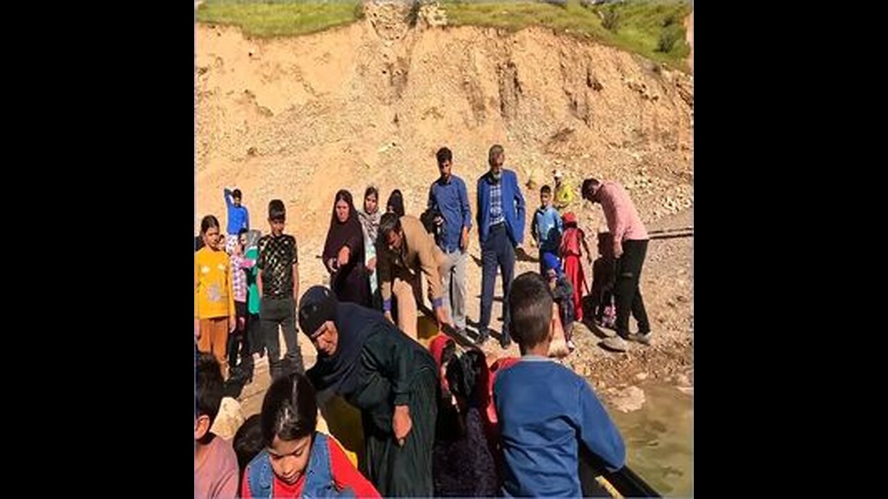 Nomadic enjoy riding in the boat at River || Nomadic Life in Iran