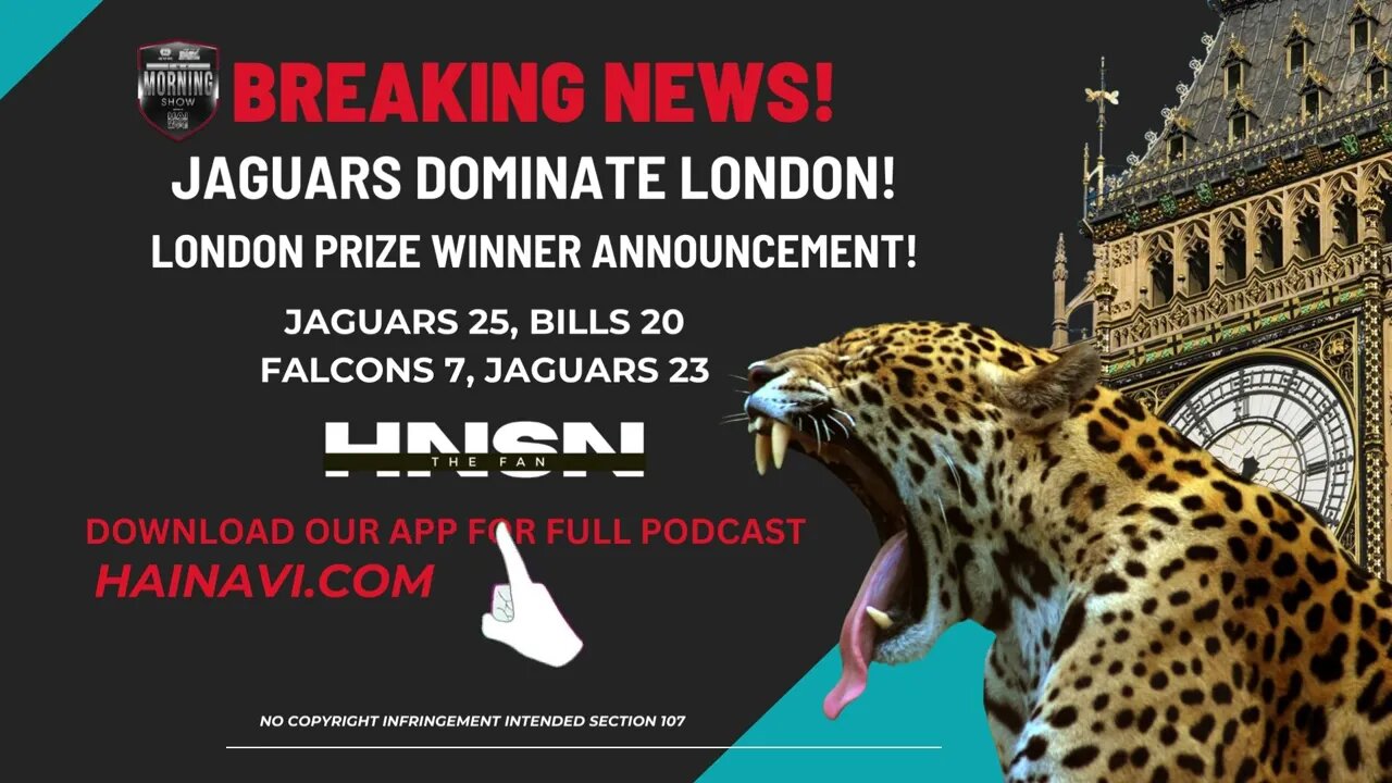 Our Reaction To Jaguars Dominating London! + London Prize Draft Winner!