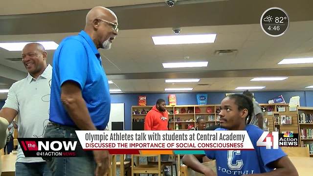 Olympic athletes talk with students at Central Academy