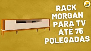 Rack Morgan para TV Até 75 Polegadas 2 Portas EDN Cedro Off White