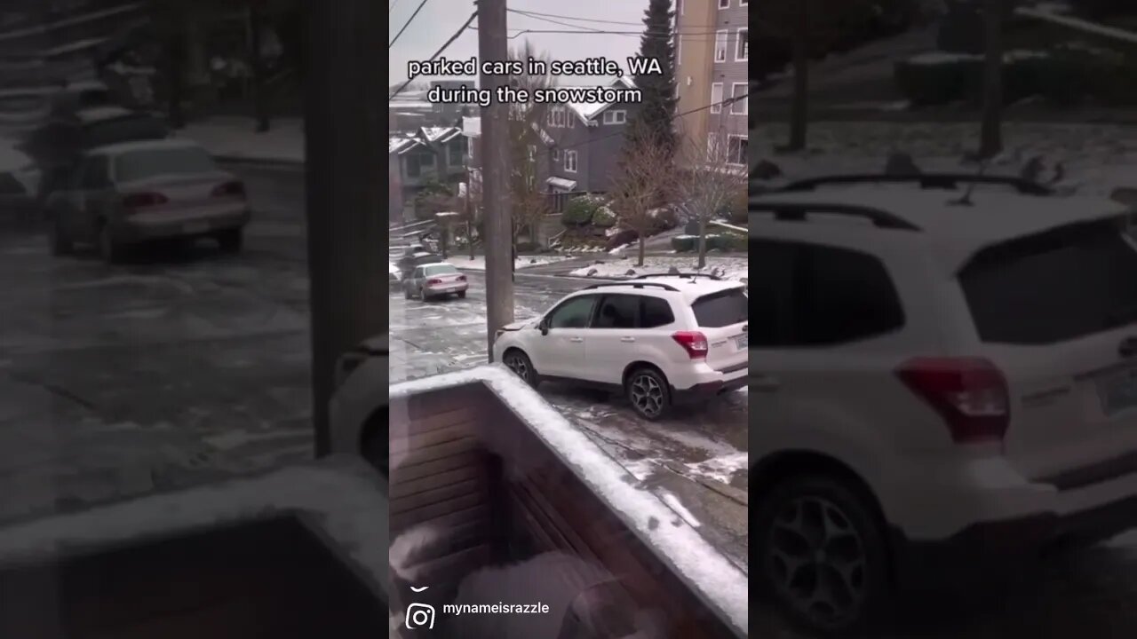 Valet Parking driving in Seattle snow storm blizzard meme