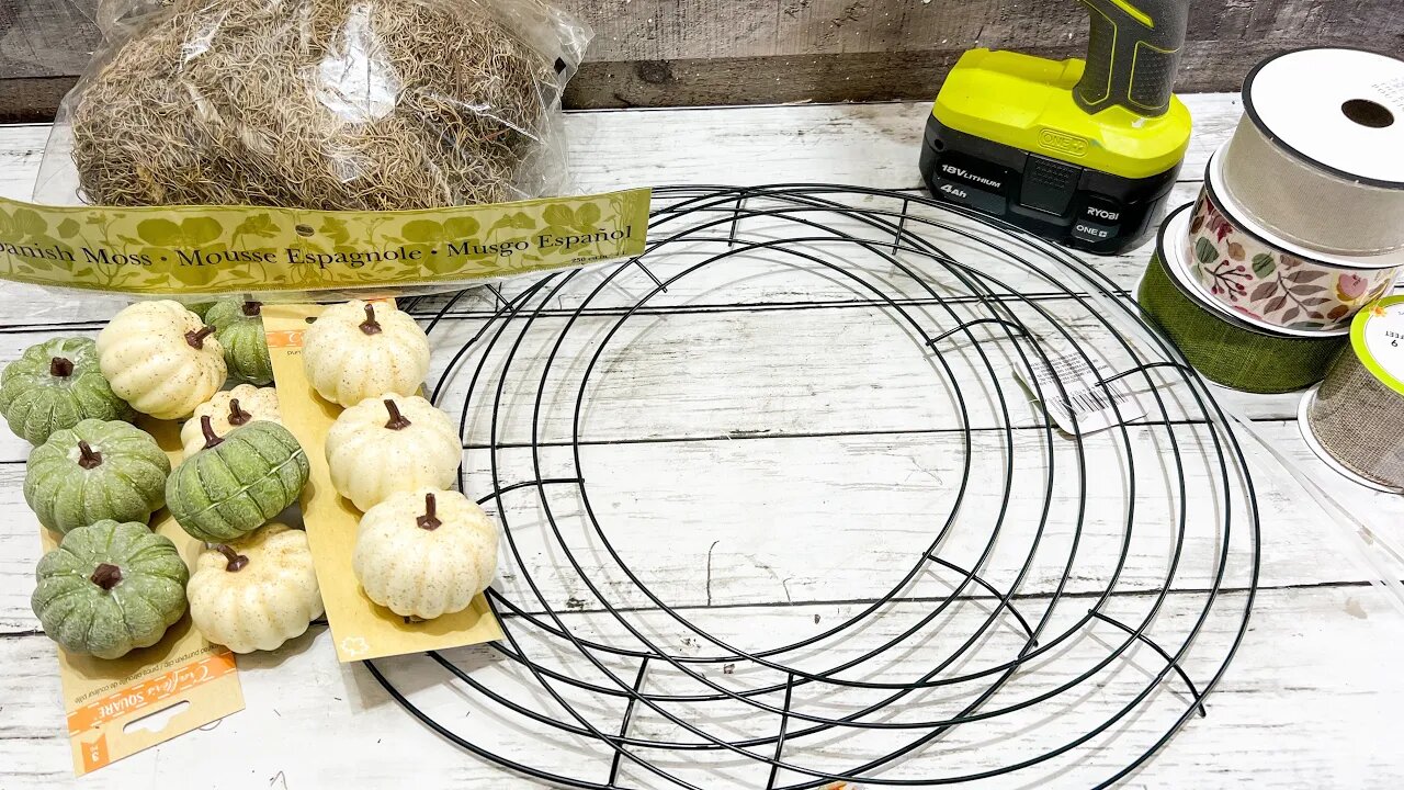 ADORABLE Pumpkin Wreath || Using Dollar Tree Materials [ Just 1 Easy DIY ]
