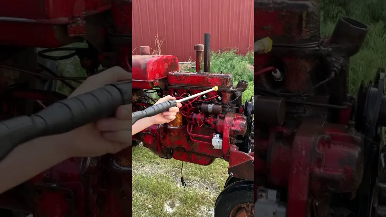 First bath in a long while: Farmall 230 restomod.