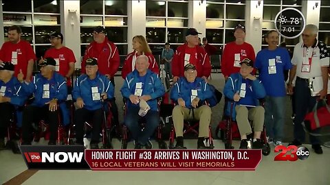 Honor Flight #38 arrives in Washington D.C.