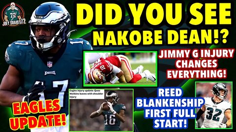 DID YOU SEE NAKOBE DEAN! JIMMY G OUT FOR THE SEASON IS HUGE! Covey Looked Great! Reed Blankenship!