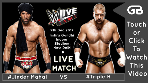 wwe live india 2017 jinder mahal vs triple h match highlights