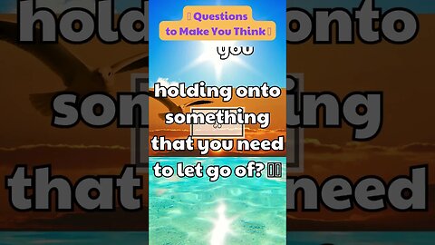 Are you holding onto something that you need to let go of 🤔🎈