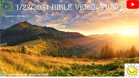 1/22/2024 BIBLE VERSE VIDEO