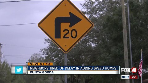 Neighbors tired of speed hump delay