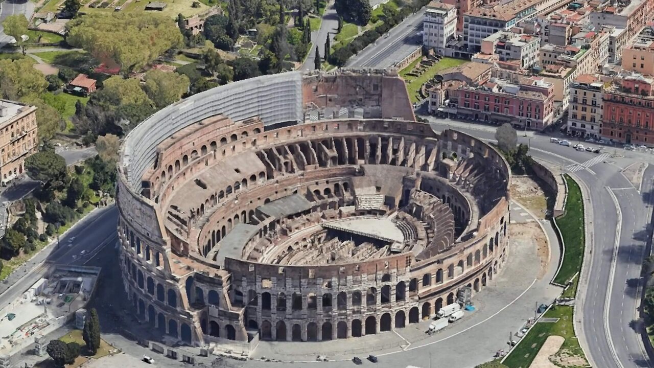 The Colosseum founded 1944 years ago in Rome, Italy