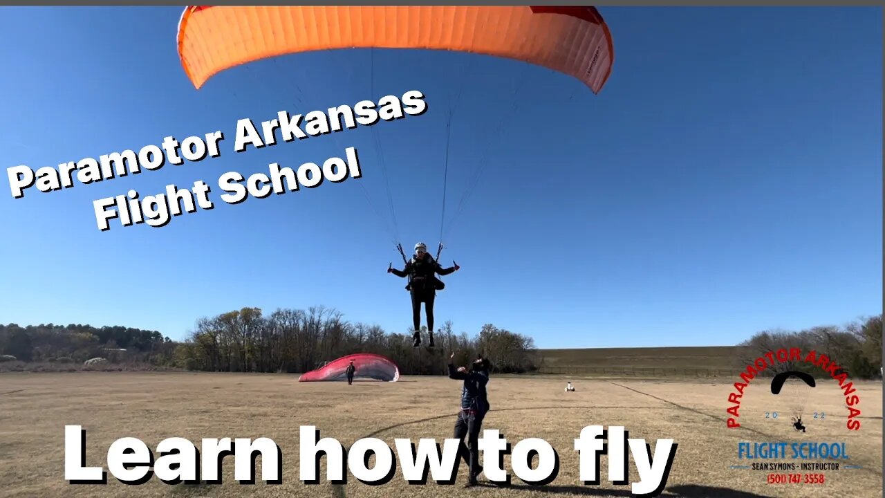 Students at Paramotor Arkansas learning to kite their wings