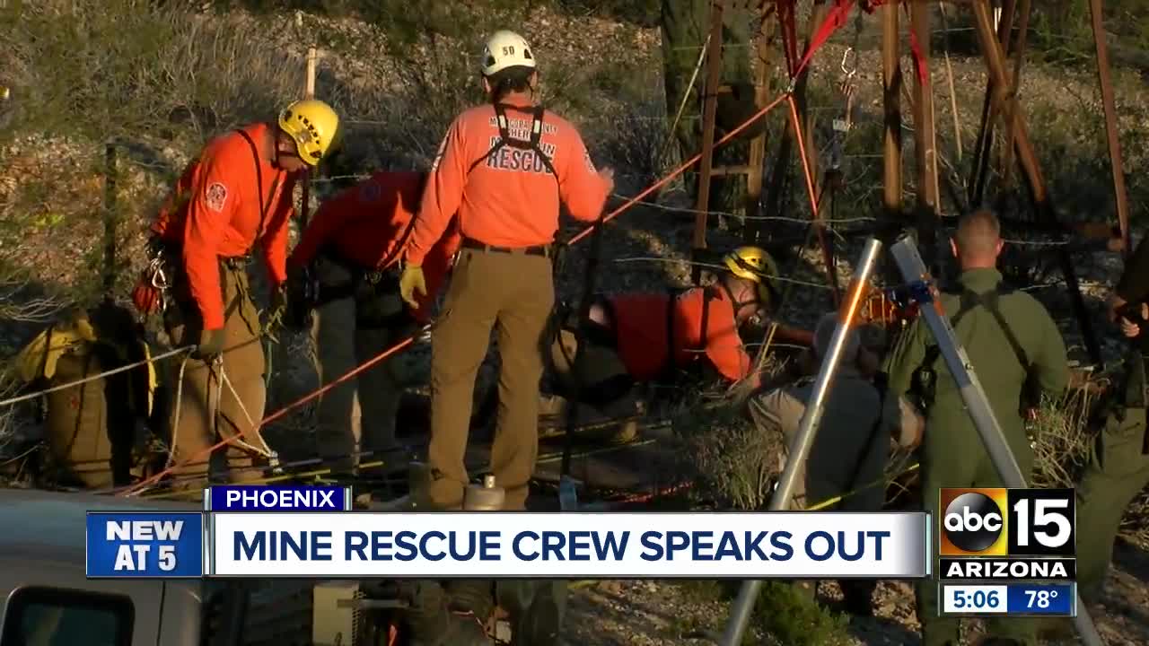 Hear from the team who helped man trapped for days in Arizona mine shaft