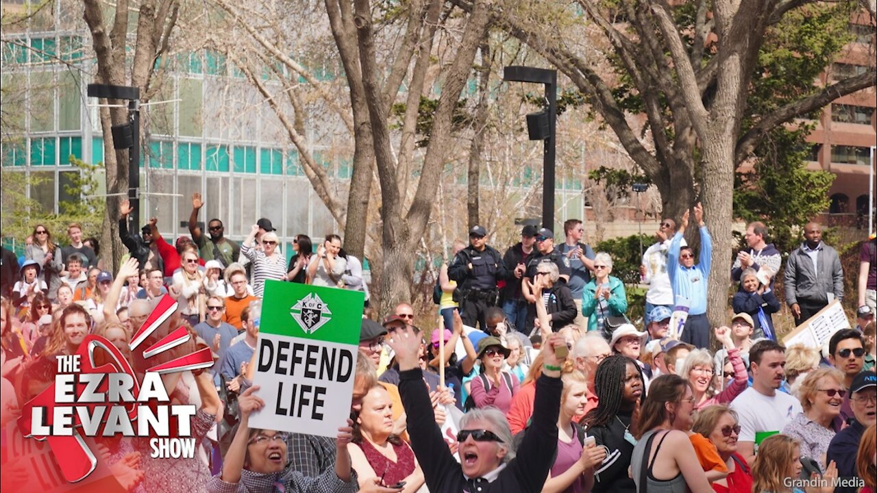 Edmonton March for Life held outside Alberta legislature as media absent and counter-protesters rage