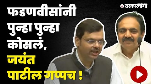 Devendra Fadnavis ;'त्यांना मागूनही मिळत नव्हतं, आम्ही दिलं' | Jayant Patil | Assembly | Sarkarnama