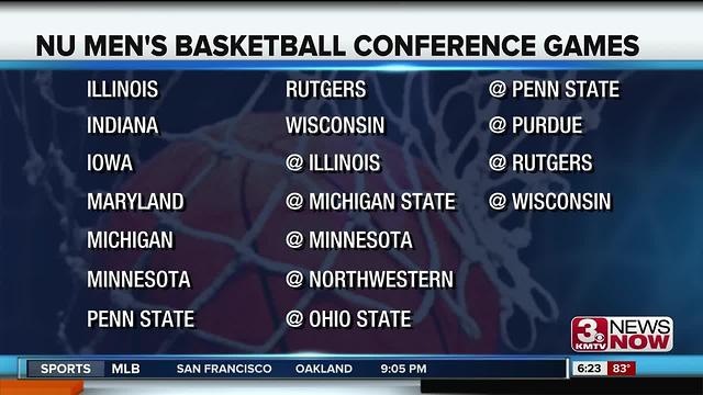 NU Basketball Announces Big Ten Games