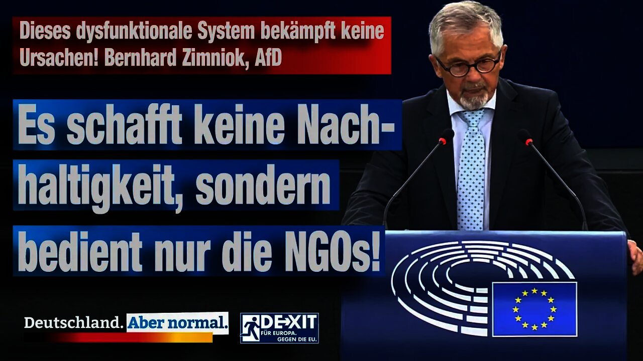 Dieses dysfunktionale System bekämpft keine Ursachen! Zimniok Bernhard, AfD