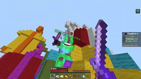 Eggwars Duo Cubecraft | Minecraft noob fell into my bait (used my homie as bait)