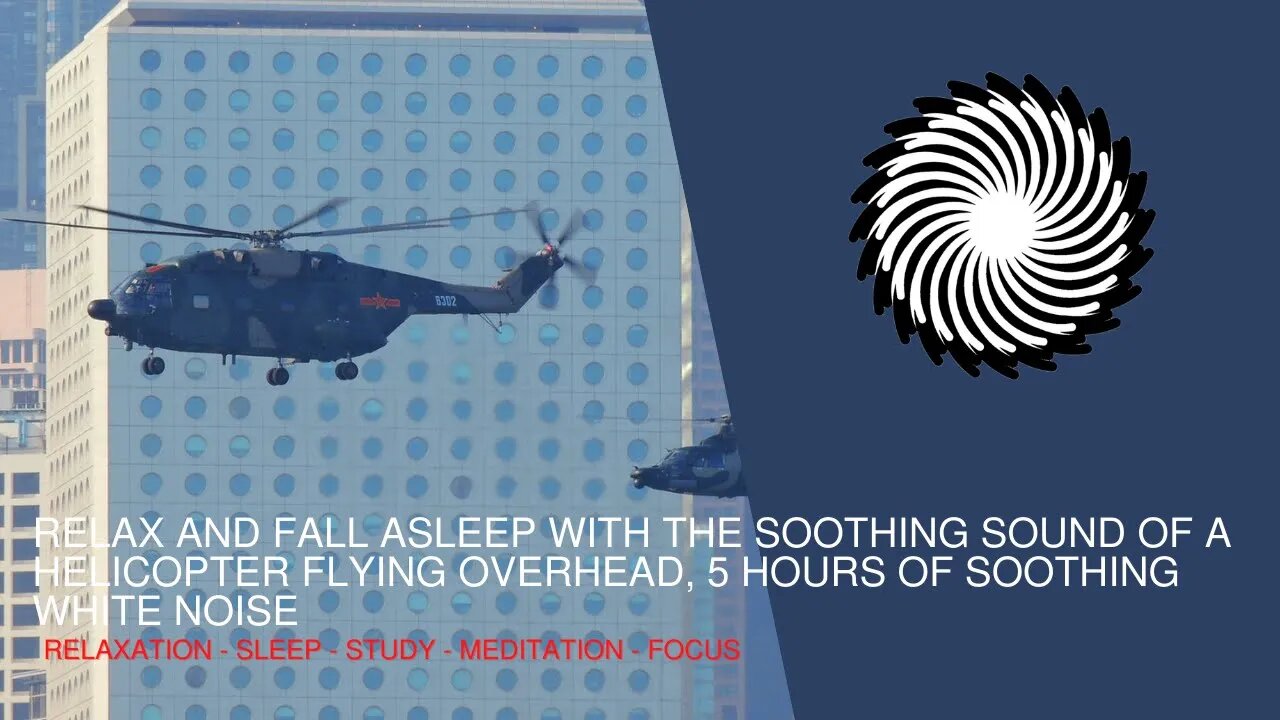 Fall Asleep With The Soothing Sound Of A Helicopter Flying Overhead, 1 Hour Of Soothing White Noise