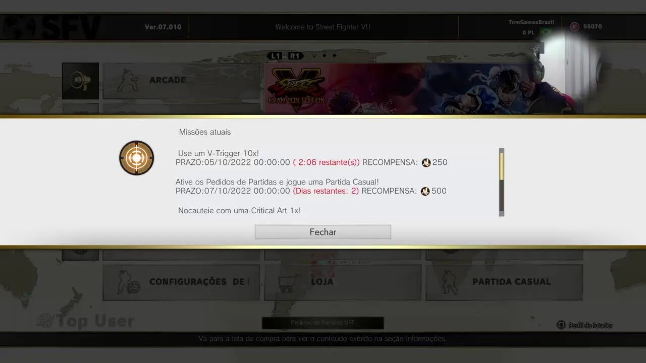 Ao vivo Street Fighter V tentando aprender